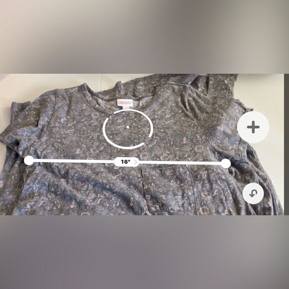 LULA ROE gray floral patterned short sleeve t shirt maxi dress - Picture 3 of 5